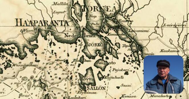 Vanha merikartta Tornion ja Haaparannan edustasta.