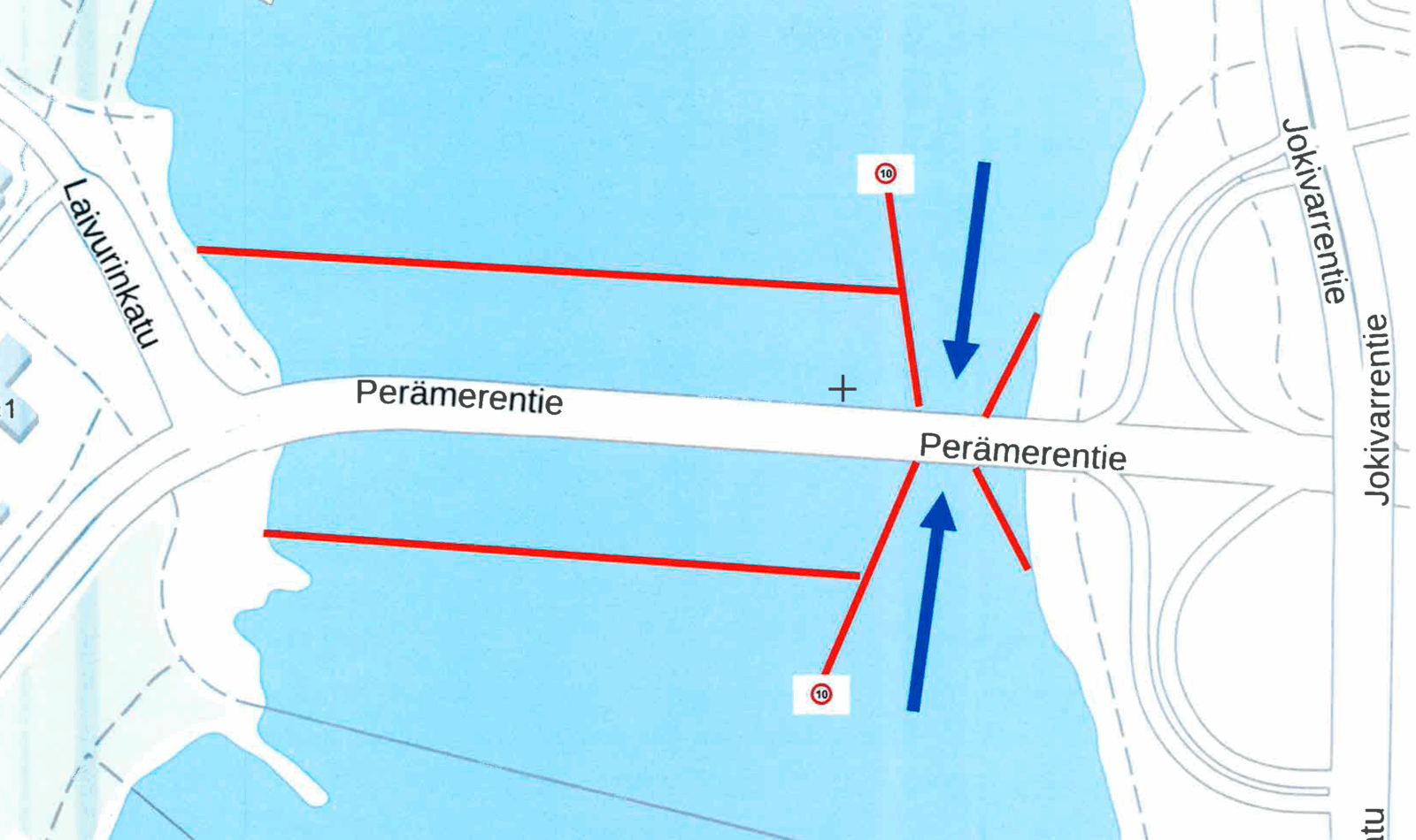 Tornion sillan alikulkukohta jäällä liikkuville