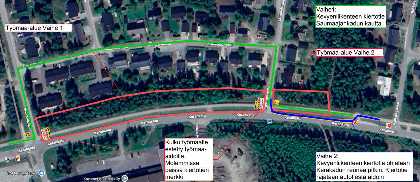 Kromilaakson meluseinän maanrakennustyöt jatkuvat tammikuun loppuun